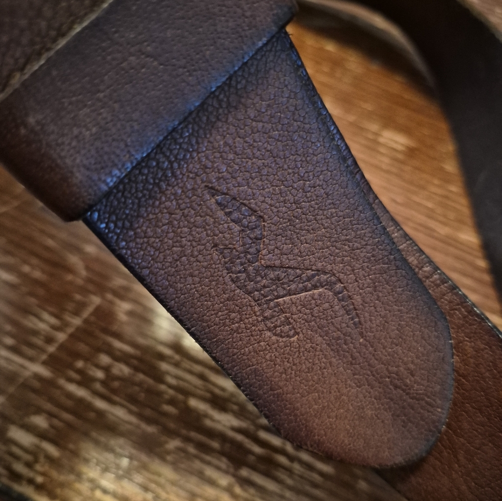 Hollister California Wide Brown Graphic Leather Belt, Vintage? With Tags W 34 - Picture 9 of 11